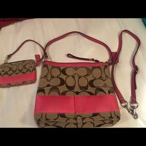 Coach crossbody and wristlet